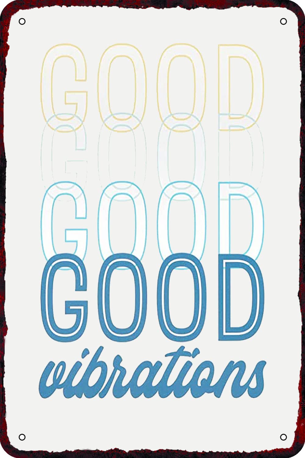 Home Bar Word - CARNIBELLE Good Vibrations Vintage Metal Tin