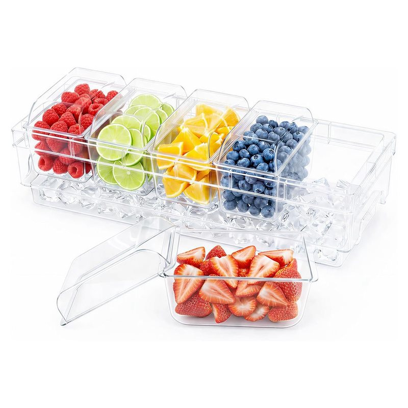 Garnish Tray Set - AB46-Untuk Perlengkapan Bar, Wadah Bumbu Dingin,