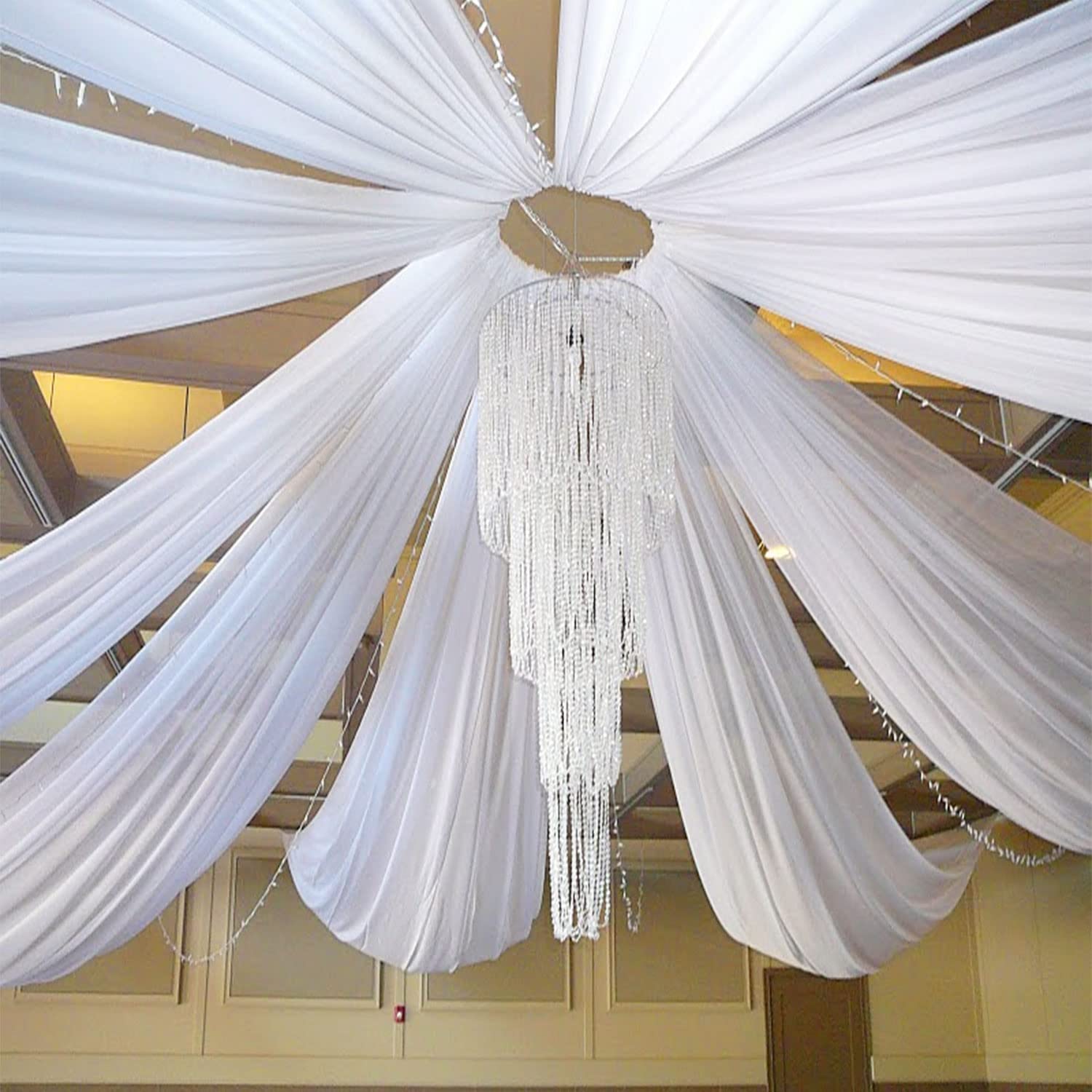 Home Bargains - Tirai Tulle sifon tipis dekorasi atap,