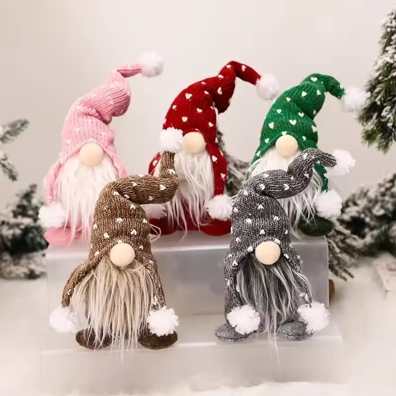 Home Bargains - Boneka Santa Gnome Natal, Hiasan Gantung