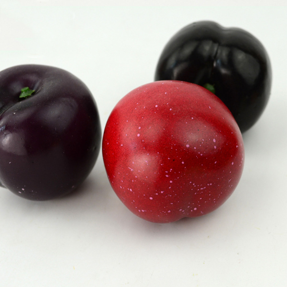 Home Bar And Cabinet - 5Pcs Buah Plum Buatan Premium, Simulasi