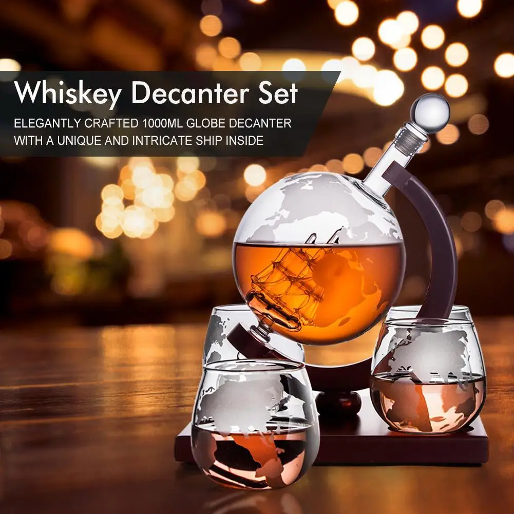 Set Dekanter Whiskey Globe 850 - Decanter Globe Set ulasan dan harga