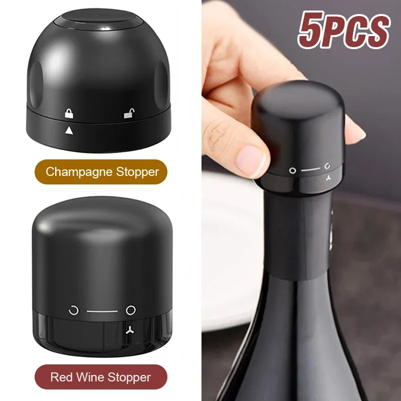 1-5 Buah Sumbat Botol Anggur T - Wine Preservation Pump ulasan dan harga