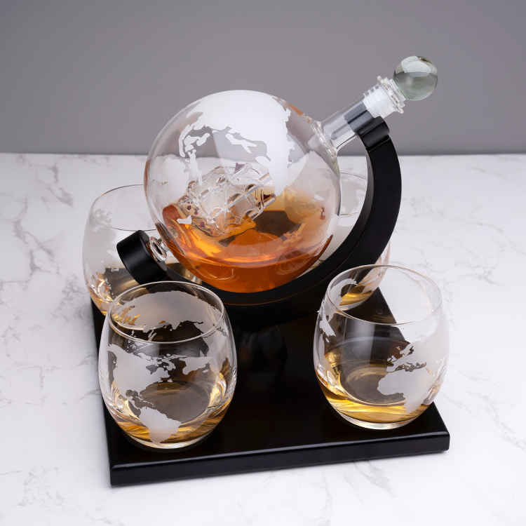 Penjualan Pabrik Set Botol Wis - Decanter Globe Set ulasan dan harga