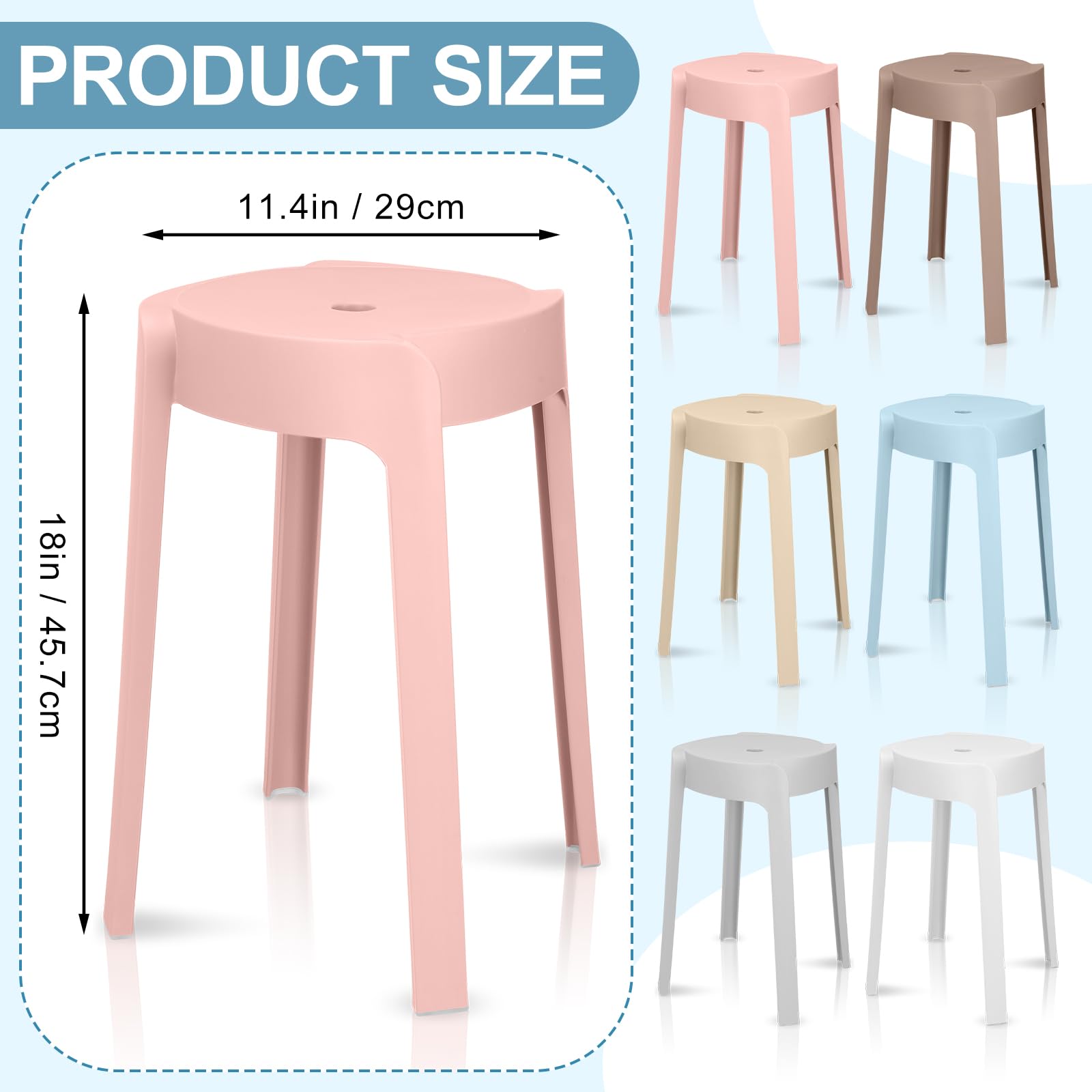 1/6 Paket Bangku Plastik yang  - Home Bar Seating ulasan dan harga