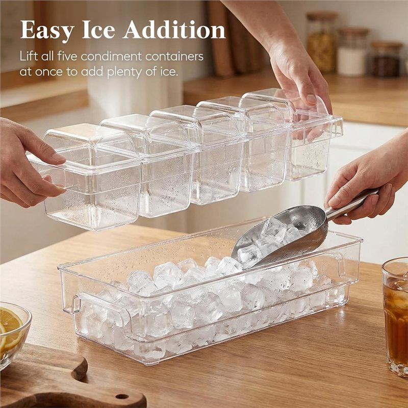 AB46-Untuk Perlengkapan Bar, W - Garnish Tray Set ulasan dan harga