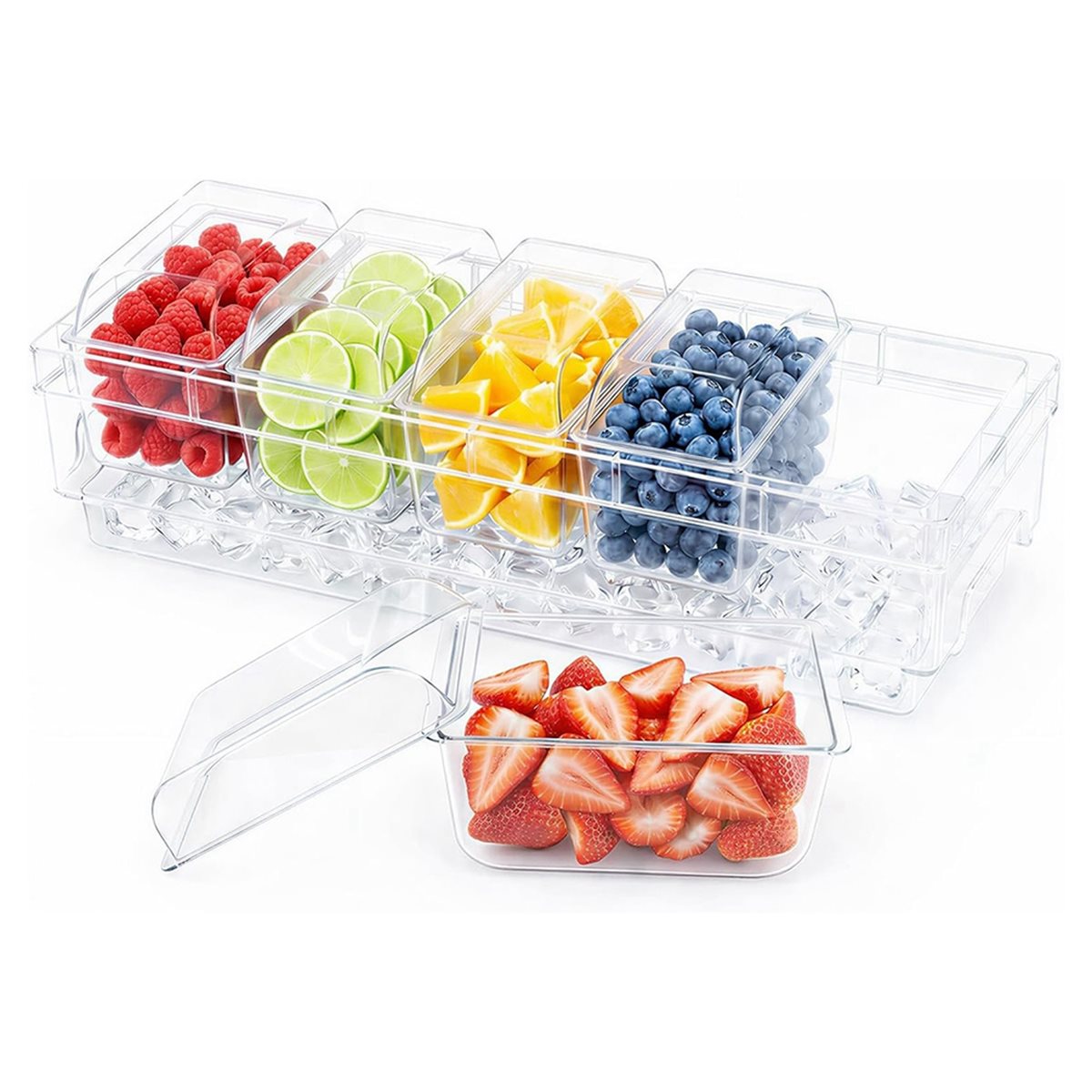 Wadah Bumbu Dingin, Set Penyaj - Garnish Tray Set ulasan dan harga